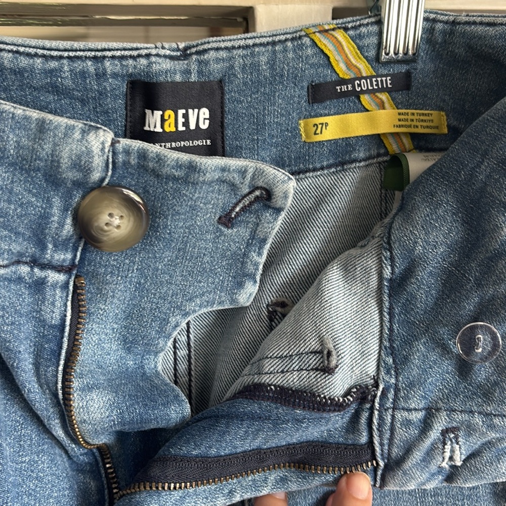 Maeve Blue Cropped Wide-Leg Jeans - Picture 3 of 9